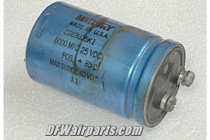 CG63U25K1, 5910-00-463-9408, Aircraft Avionics RFI Radio Noise Filter Capacitor