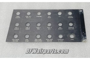 Beech C24R Sierra Aircraft Circuit Breaker Panel Overlay