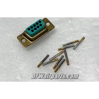 MS24308/2-1, 5935-00-490-5219, New Aircraft Avionics 9-pin 2-Row D-Sub Connector