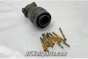 MS3126F12-10P, 5935-01-107-8824, New Aircraft Cannon Plug Connector w/ pins MS3126F12-10P, 5935-01-107-8824, New Aircraft Cannon Plug Connector w/ pins