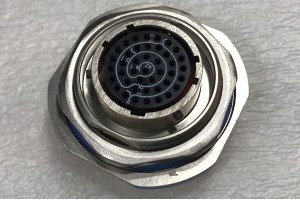 MS27474T-16F-42SA, 5935-01-087-0787, ITT Cannon Aircraft Bulkhead Connector Plug Receptacle