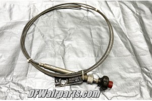Twin Engine Aircraft Rajay Turbocharger Vernier Control Cable / 10 ft+ long Twin Engine Aircraft Rajay Turbocharger Vernier Control Cable / 10 ft+ long