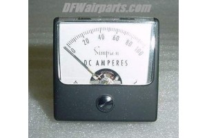 Simpson Aircraft DC Amps Indicator / Ammeter