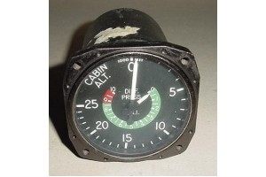 50025-0103,, Aircraft Cabin Altitude / Differential Pressure Indicator