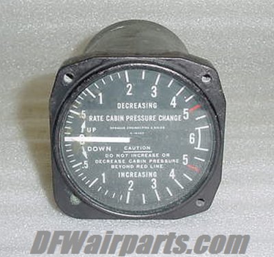 Aircraft Rate of Climb / Vertical Speed Indicator. P/N 1636-6M-B1 or ...