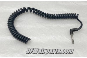 Coiled Aircraft Microphone Cord - a