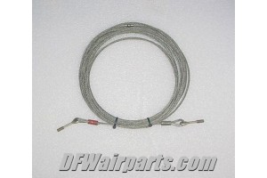 Piper Aircraft Control Cable, 34' 3" long with 1/4-28 eyebolt