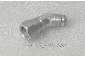 559-006, 4-V6X-S, New Piper Aircraft Fuel System Tube Union 45° Elbow Fitting