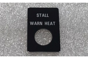 583-476, 583 476, Piper Aircraft Stall Warn Heat Placard